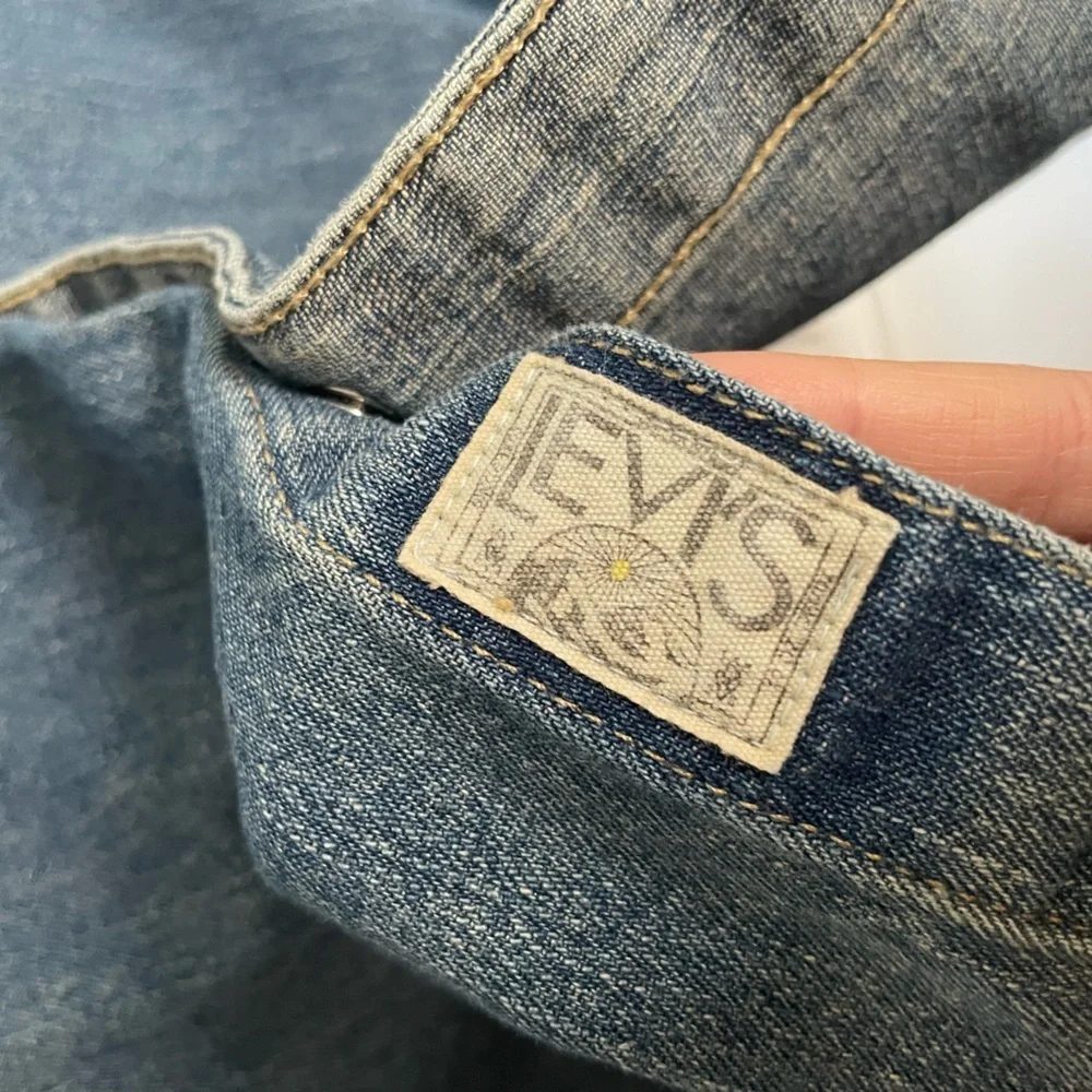 Vintage Levi's Blue Denim Casual Button Down Shirt Size XXL 100% Cotton
